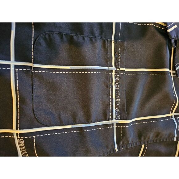 Vintage Southpole Boys Teens Shirt Button Down Blue Plaid Logo Sz Medium 12-14 - Picture 5 of 8